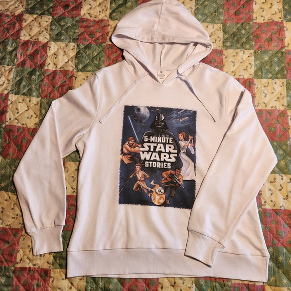 Star Wars Other - Star Wars 5-Minute Stories Retro Style Graphic Hoodie White Size XXL